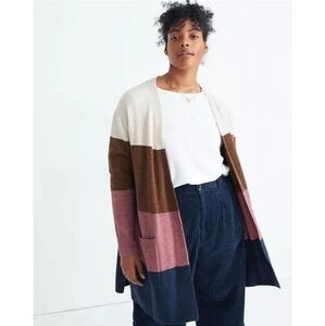 NEW Madewell | Kent Striped‎ Cardigan XXL